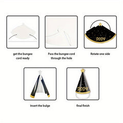 6pcs 3D Paper Hat Year Party Photo Props Party Supplies Decoration