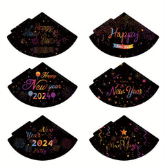 6pcs 3D Paper Hat Year Party Photo Props Party Supplies Decoration