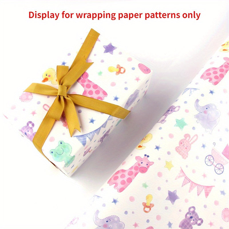 Animal Wrapping Paper Birthday Gift DIY Cartoon Gift Wrap