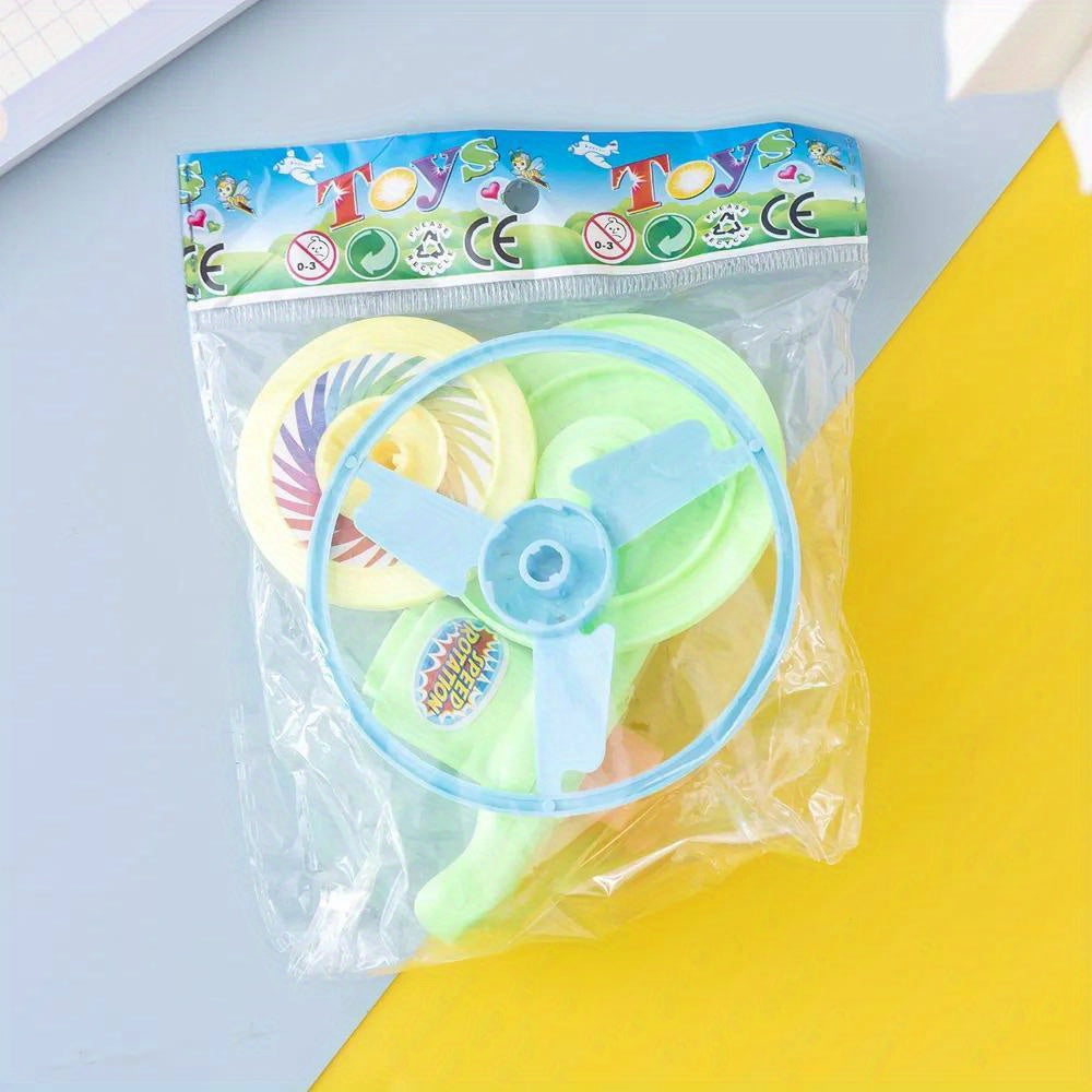 12pcs Spinning Top Launch Bamboo Dragonfly Game Party Favor