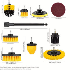 22pc Drill Brush Attachment Set Power Cleaning Scrub Bathroom Tub Tile Corn