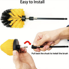22pc Drill Brush Attachment Set Power Cleaning Scrub Bathroom Tub Tile Corn