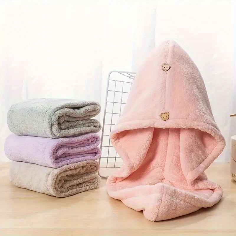 Microfiber Hair Towel Water Absorbent Hair Drying Towel Bath Towel