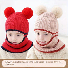 Baby Thickened Knitted Hat with Face and Ear Protection