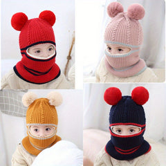 Baby Thickened Knitted Hat with Face and Ear Protection