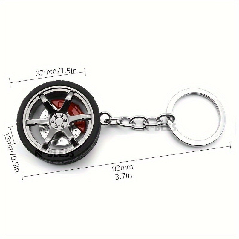 Car Wheel Tire Key Chain Keyring Pendant