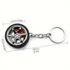 Car Wheel Tire Key Chain Keyring Pendant