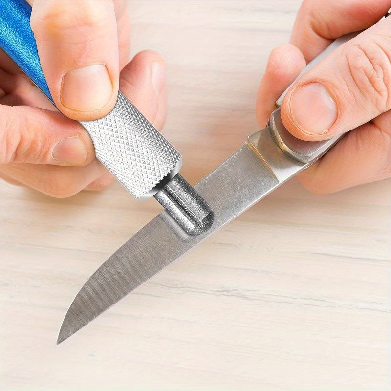 Portable Scissor Sharpener With Retractable Rod for Camping