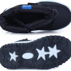 Girl's High Top Snow Boots Warm Fleece Non-Slip Plush Cozy Hiking Shoes