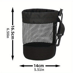 Golf Mesh Bag Single Side Drawstring Strap w/ Pocket