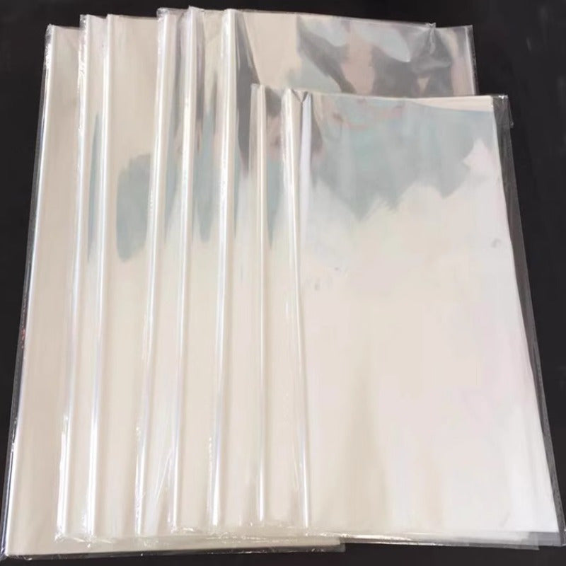 40 Sheets Transparent Packaging Glass Paper Fresh Flower Bouquet Water Resistant