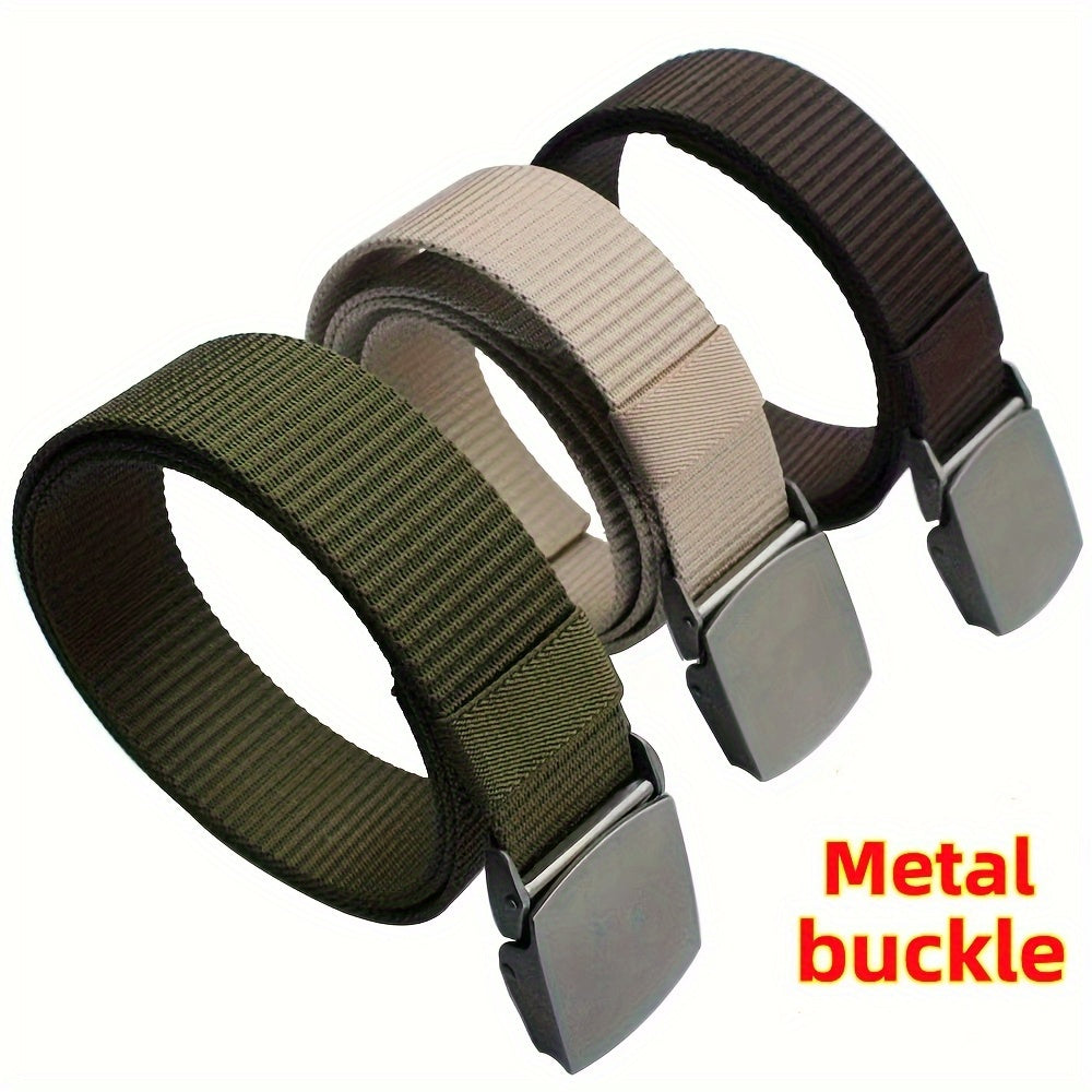 Metal Buckle Nylon Belt for Outdoor Sports Men