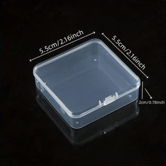 10pcs Mini Plastic Clear Storage Boxes Transparent Jewelry Storage Boxes