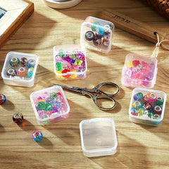 10pcs Mini Plastic Clear Storage Boxes Transparent Jewelry Storage Boxes