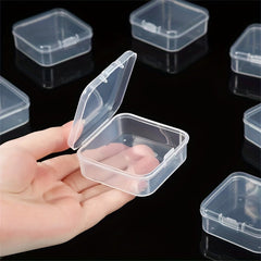 10pcs Mini Plastic Clear Storage Boxes Transparent Jewelry Storage Boxes