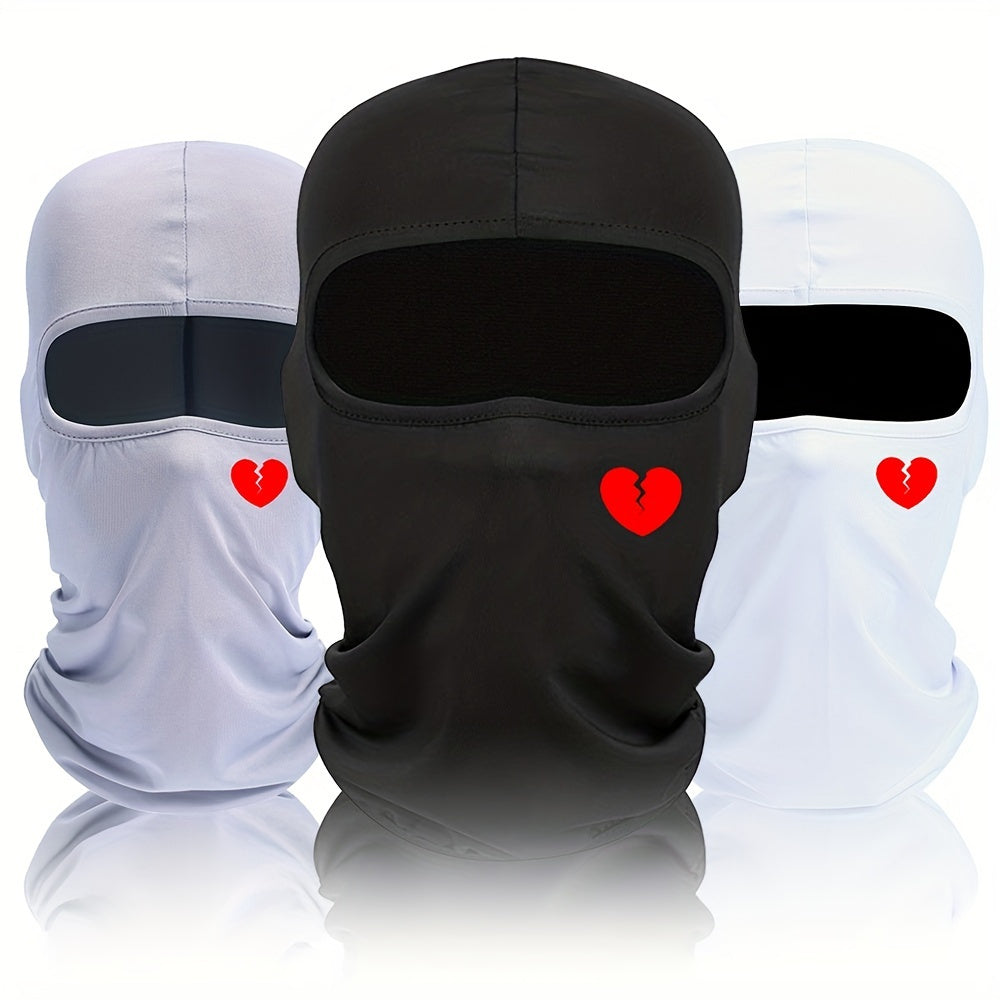 Broken Heart Printed Face Mask Balaclava Windproof Hat For Men Women