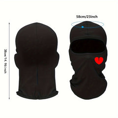 Broken Heart Printed Face Mask Balaclava Windproof Hat For Men Women