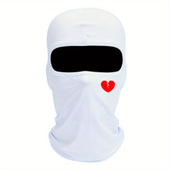 Broken Heart Printed Face Mask Balaclava Windproof Hat For Men Women