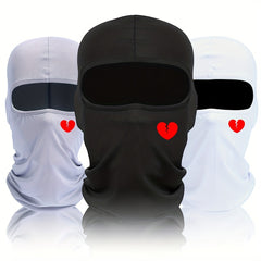 Broken Heart Printed Face Mask Balaclava Windproof Hat For Men Women