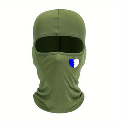 Breathable Balaclava Heart Printed Mask Motorcycle Head Cover Full Face Mask