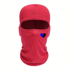 Breathable Balaclava Heart Printed Mask Motorcycle Head Cover Full Face Mask