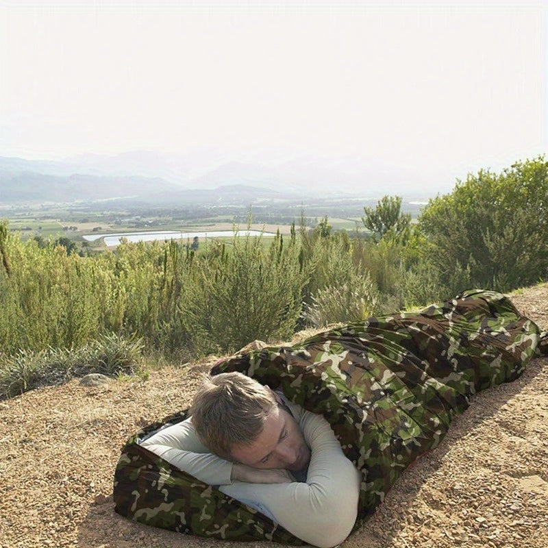 Envelope Camo Sleeping Bag Winter Warm Cotton Bag For Camping