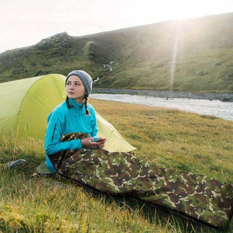 Envelope Camo Sleeping Bag Winter Warm Cotton Bag For Camping
