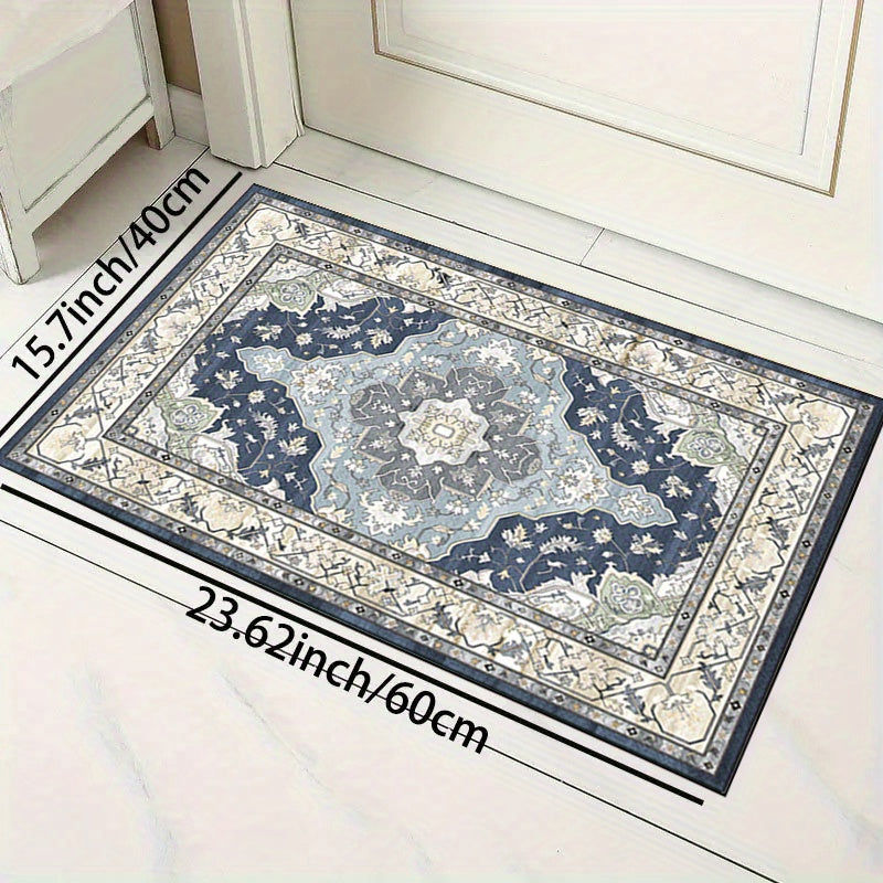 Vintage Boho Area Rug Soft Thickened Floor Mat Non Slip Machine Washable Carpet