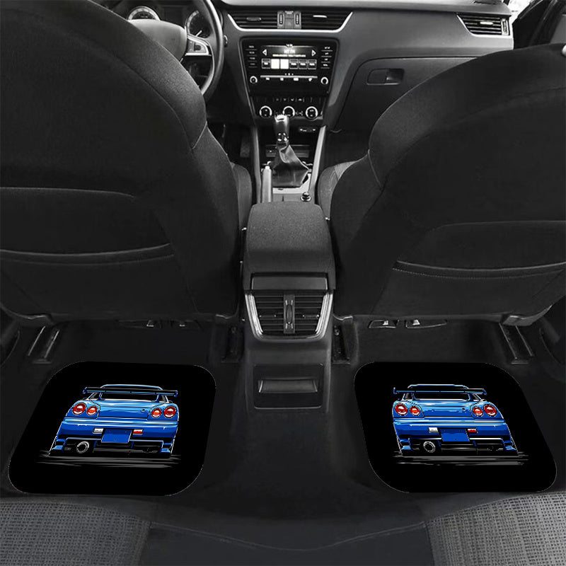 4pcs Sport Car Pattern Car Seat Cover Set