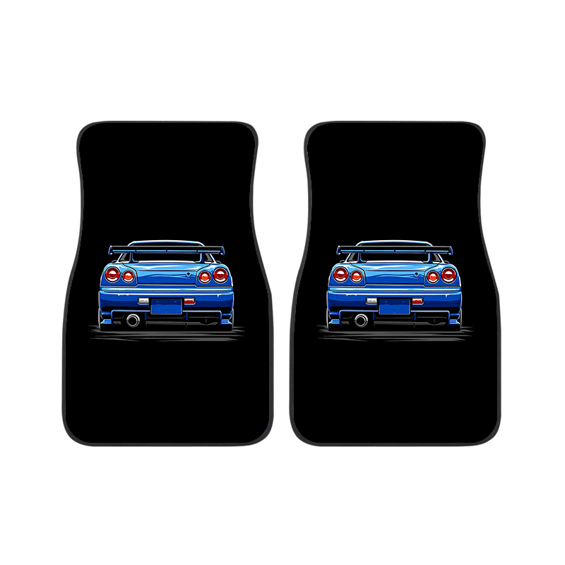 4pcs Sport Car Pattern Car Seat Cover Set