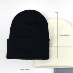 3pcs Winter Beanie Skull Cap Knitted Hat For Men And Women