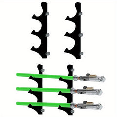 2pcs Wall Mounted Sword Racks Acrylic Display Brackets for Swords Light Saber