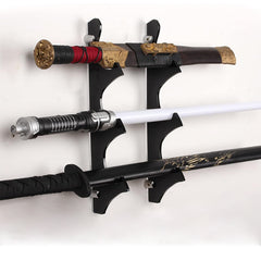 2pcs Wall Mounted Sword Racks Acrylic Display Brackets for Swords Light Saber