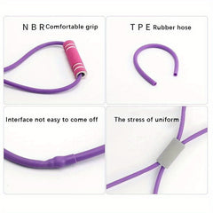 8 Shaped Yoga Resistance Bands With Pedal Puller Workout Equipment
