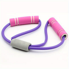 8 Shaped Yoga Resistance Bands With Pedal Puller Workout Equipment