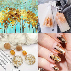 2g Golden Slivery Copper Foil Glitters for Gilding DIY