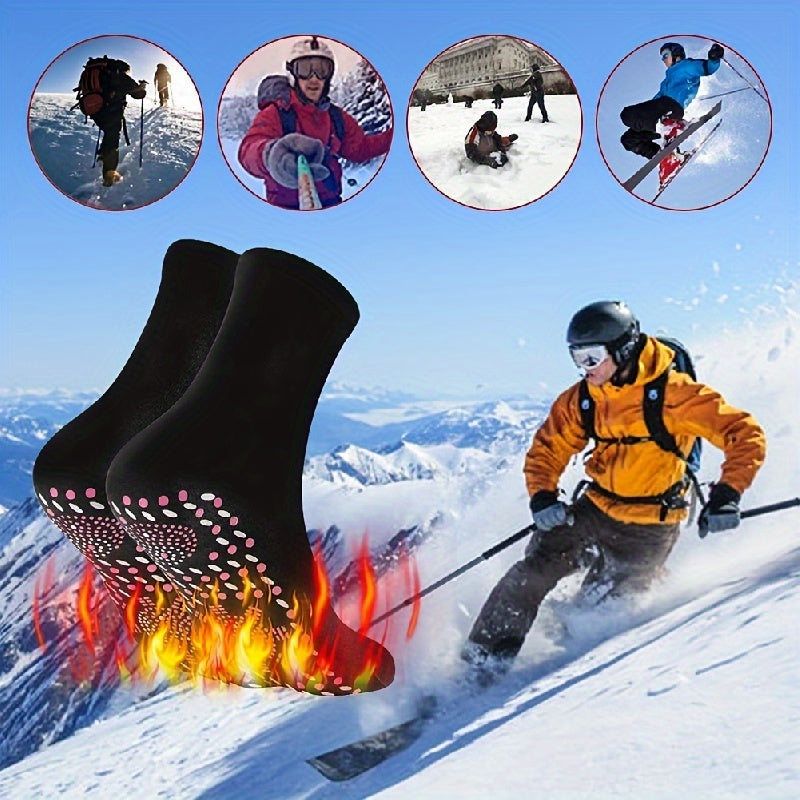 2 Pairs Warm Comfortable Socks for Fishing Camping Hiking Skiing