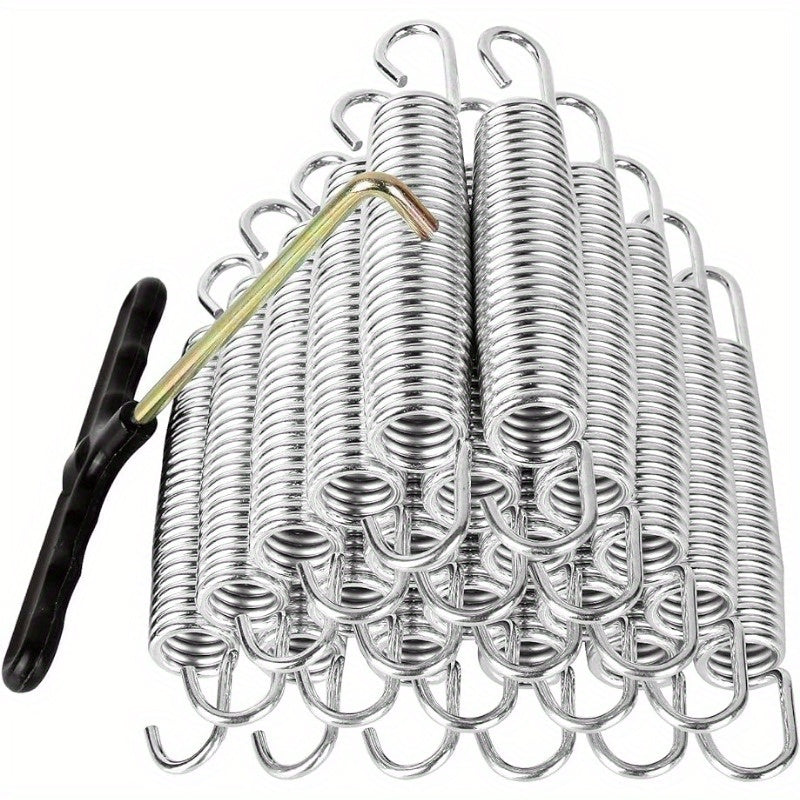 20pcs Trampoline Springs Set Heavy Duty Galvanized Steel T Hook