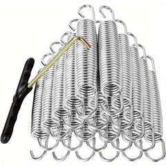 20pcs Trampoline Springs Set Heavy Duty Galvanized Steel T Hook