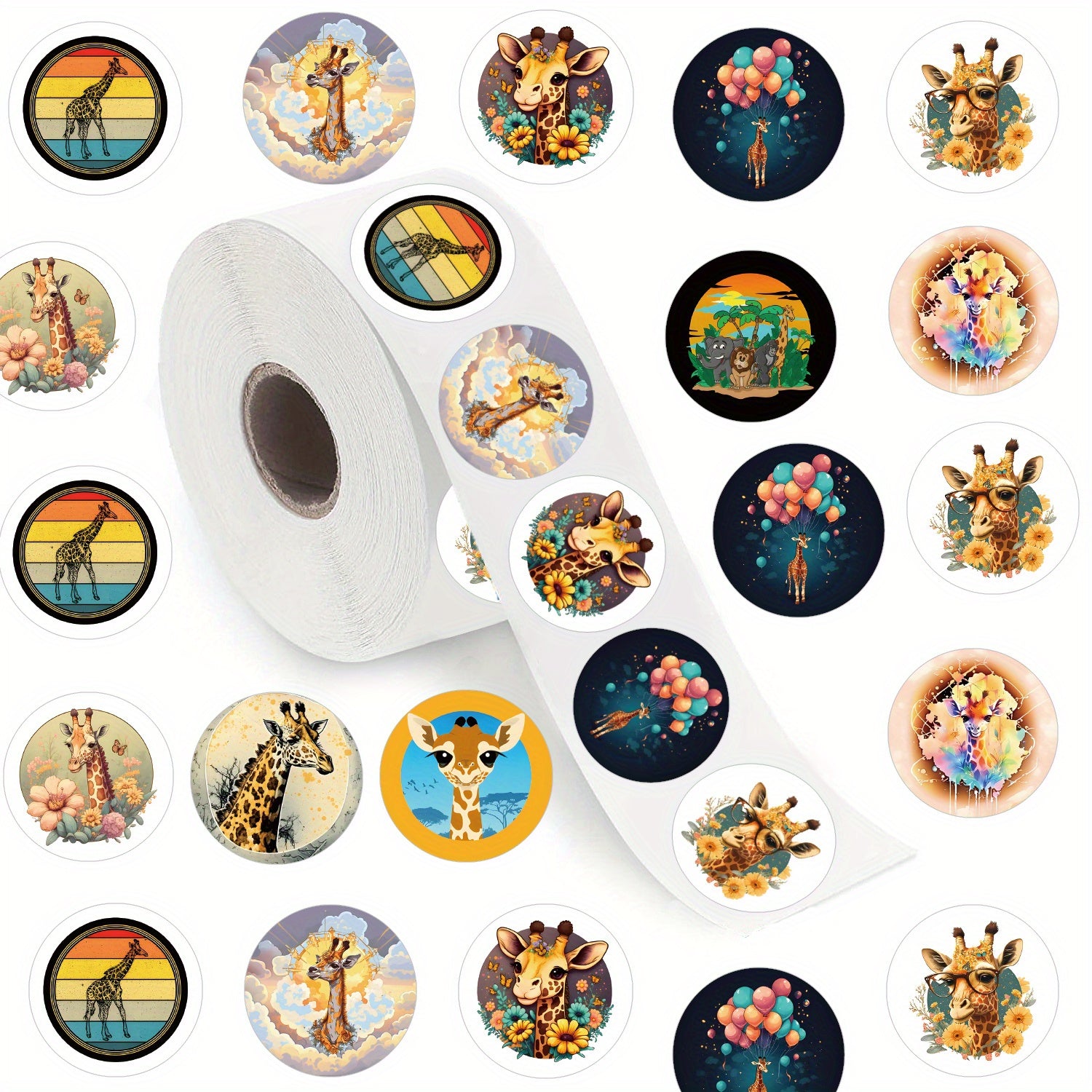 500pcs Giraffe Funny Animal Stickers for Water Bottle Laptop Phone