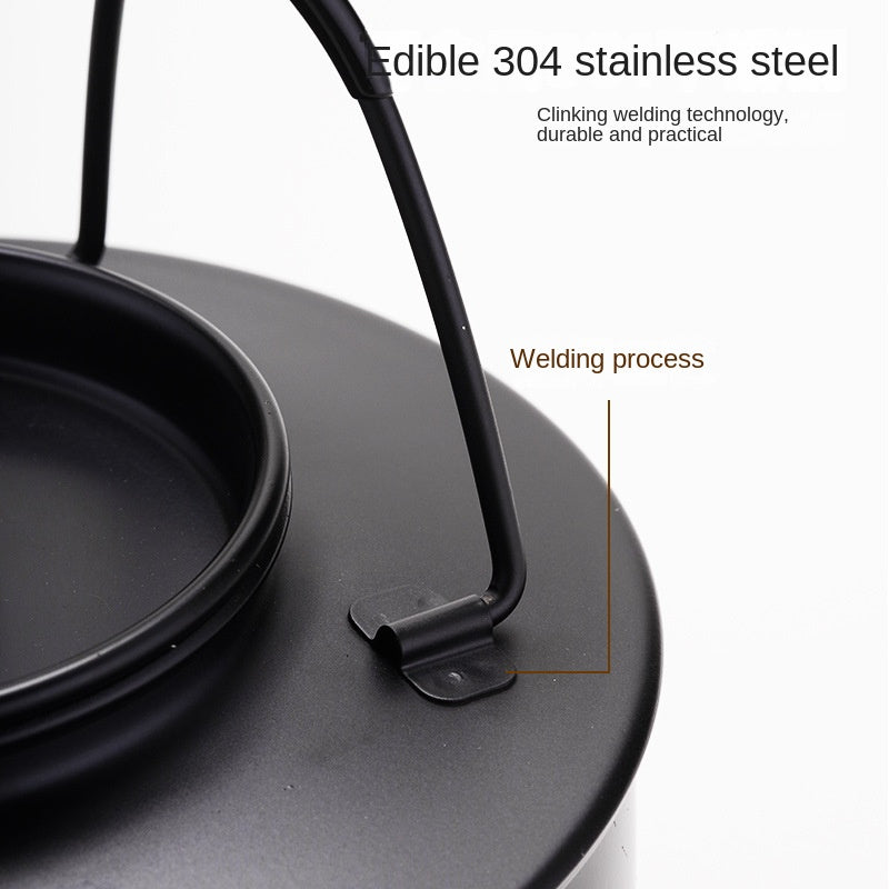 Stainless Steel Camping Kettle 0 9L Portable Kettle For Outdoor Camping Picnic