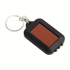 Portable Solar Rechargeable Mini Flashlight Keychain LED Strong Light
