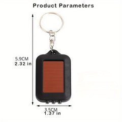 Portable Solar Rechargeable Mini Flashlight Keychain LED Strong Light