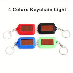 Portable Solar Rechargeable Mini Flashlight Keychain LED Strong Light