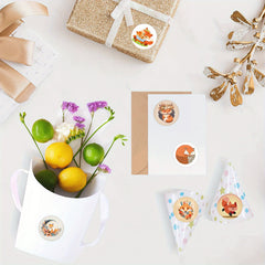 500pcs Fox Animals Stickers Water Bottle Party Decoration