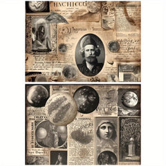 10pcs Large Mysterious Planet Retro Journal Paper for DIY Crafts