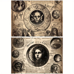 10pcs Large Mysterious Planet Retro Journal Paper for DIY Crafts