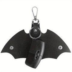 1pc Bat shaped Car Keychain PU Leather Folding Keychain Pendant