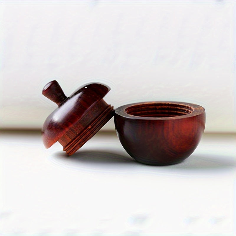 Wood Medicine Pill Box Mini Sandalwood Rescue Pill Case Tumbler