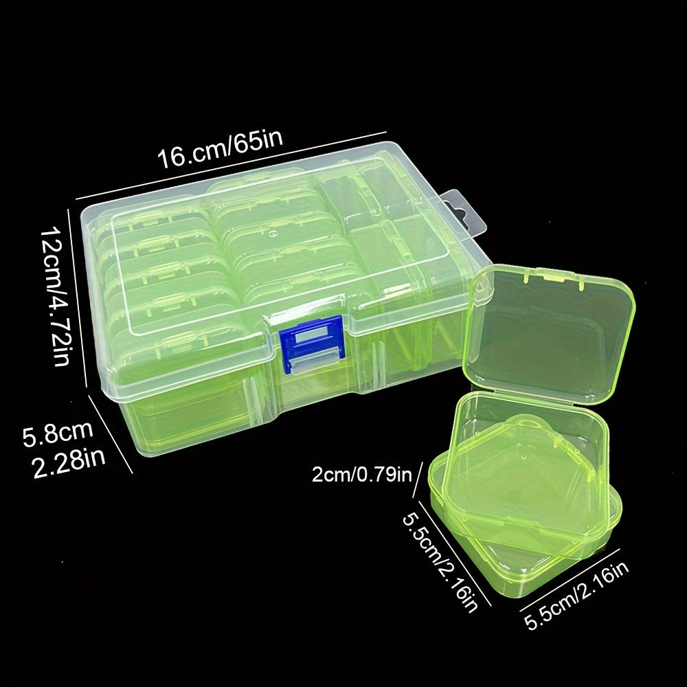 20pcs Plastic Storage Box Set for Jewelry, Earrings, Nails